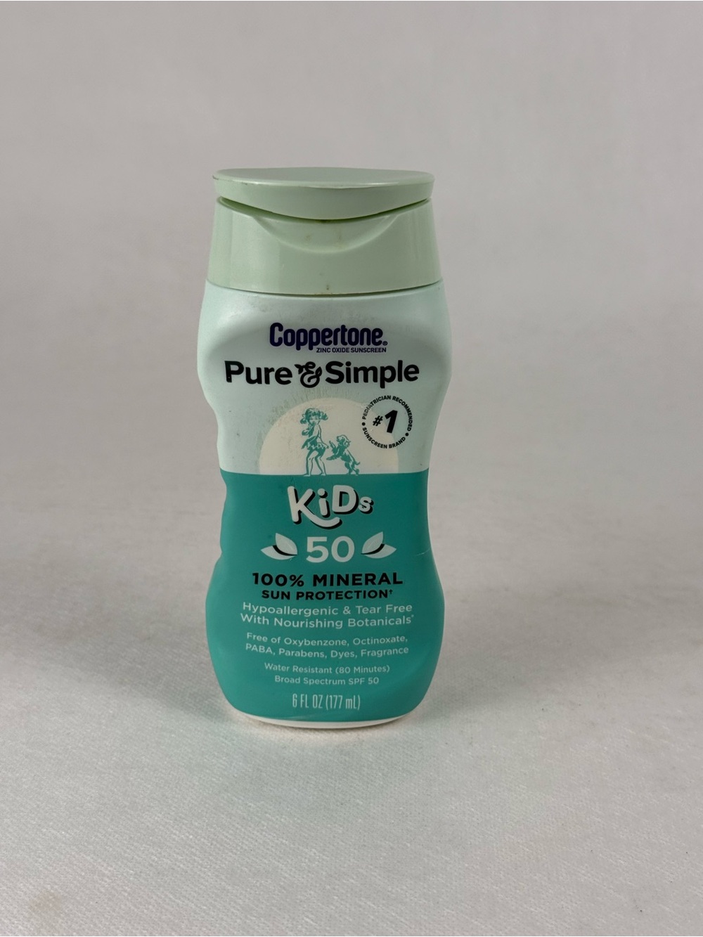 Coppertone Pure & Simple Kids SPF 50 100% Mineral Sunscreen 6 oz New